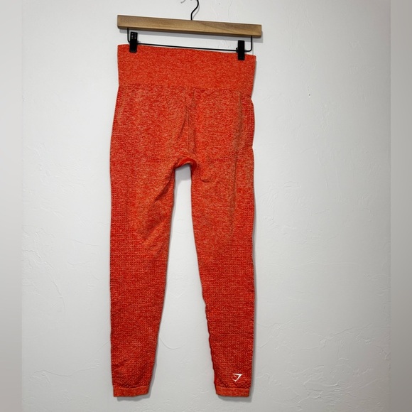 Gymshark Vital Seamless leggings size medium orange contouring compression waist - Picture 2 of 5